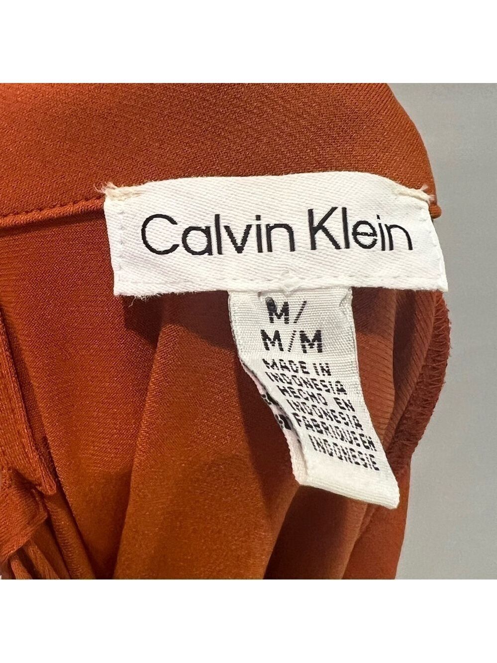 Calvin Klein Pleaded Sheer Flutter Short Sleeve Blouse Top Size M - Picture 11 of 12
